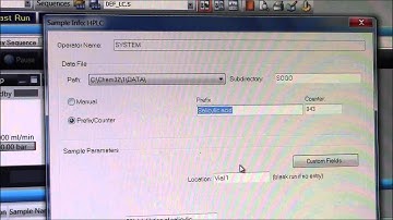 HPLC Tutorial 2--Computer Set up prior to running a sample