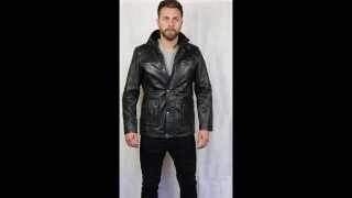 Vintage Racing Jacket in Black Leather - Leon
