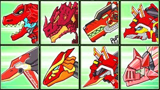 Dino Robot Battle Arena - Red Dinosaurs | Eftsei Gaming