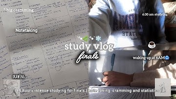 Study Vlog: stu(dying) for FINALS 💀⚰waking up at 6 A.M.❄, cramming, notetaking & study tips| vlogmas