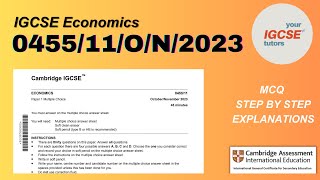 IGCSE Economics SOLVED | MCQ 0455/11/O/N/23 Discussion