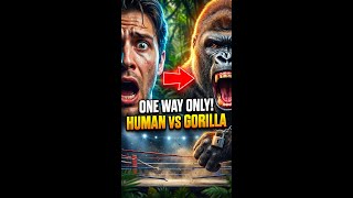 HUMAN VS GORILLA… WHO WINS?! (ONE WAY ONLY) #shorts