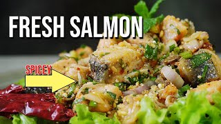 Laab Salmon - Fresh Salmon And E - Ultimate Thai Larblaab Salmon - How To Make Laab Salmon
