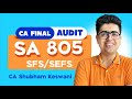 Sa 805 revision with questions  ca final audit  ca shubham keswani air 8