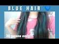 COLORED MY HAIR BLUE 💙 30 PESOS ONLY!!! cheapest hair color Philippines