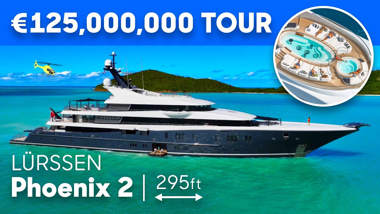 Most Expensive MegaYacht Tour!! With Helipad & Cinema! 🚁🍿