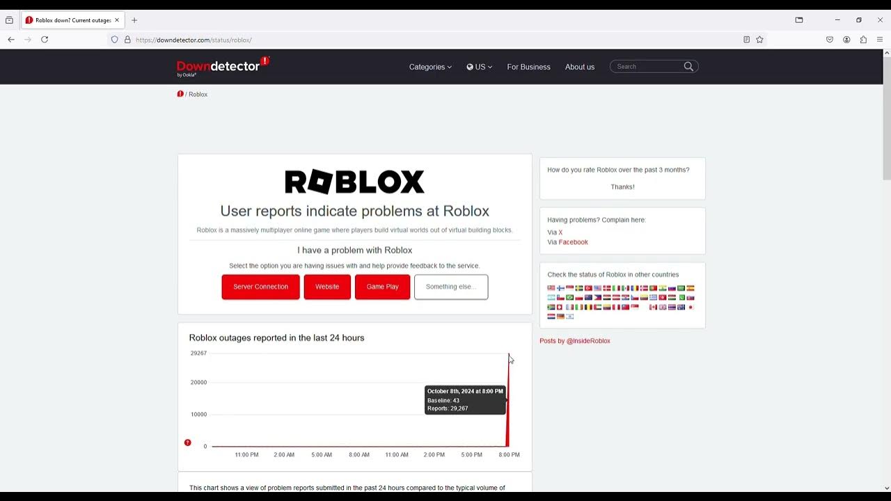 Roblox down Current outages and problems Downdetector — Mozilla Firefox ...