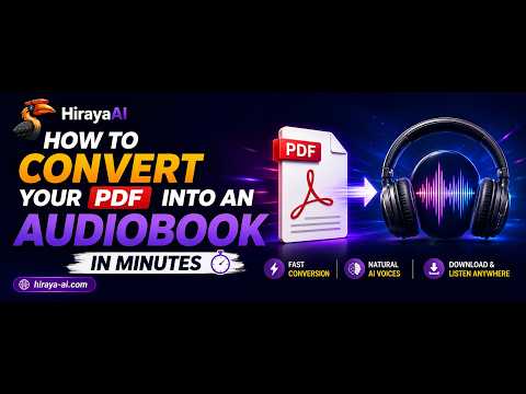 How to Convert Your PDF into an Audiobook in Minutes | Hiraya AI
