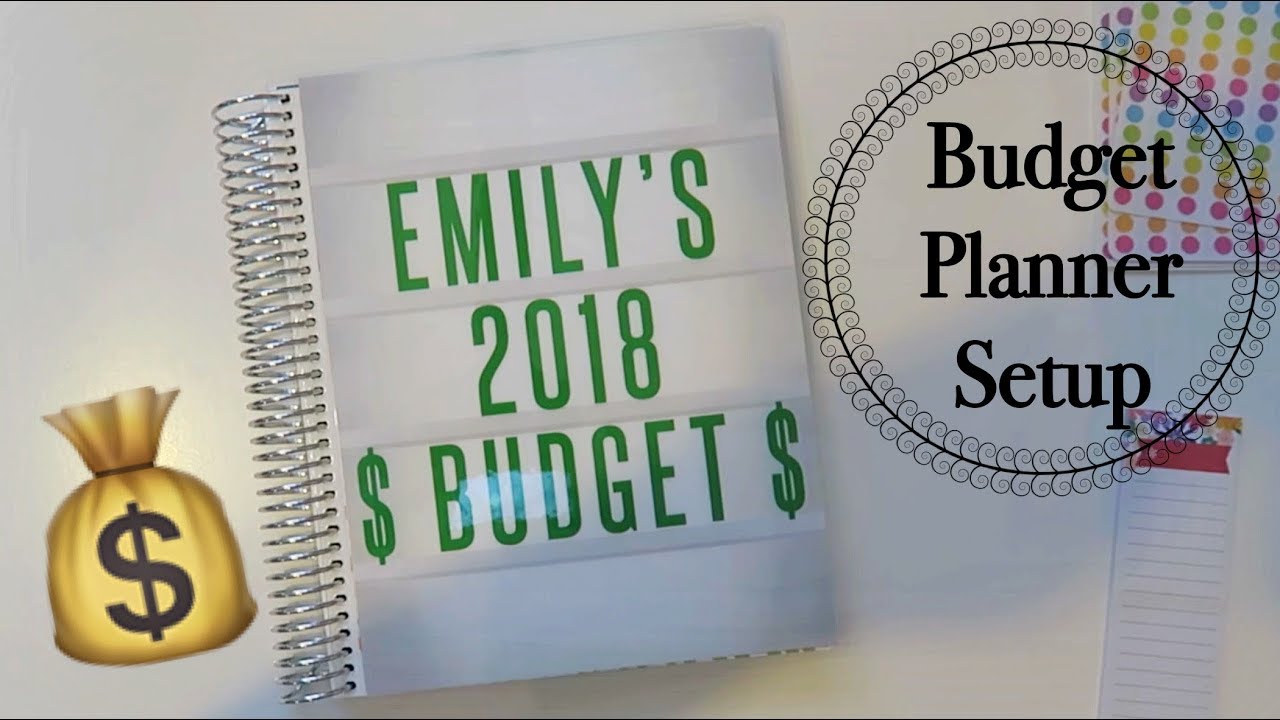 2018 budget planner setup youtube