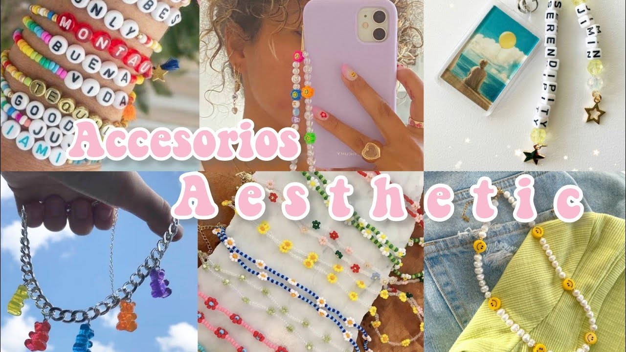 BISUTERÍA ECONÓMICA - has tus propios accesorios  A e s t h e t i c  💟🙂☁️🍑 / la flaca vlog ✨