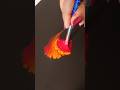 Easy Acrylic Flower Painting Brush Pushing Technique 🖌🎨 #shorts #painting