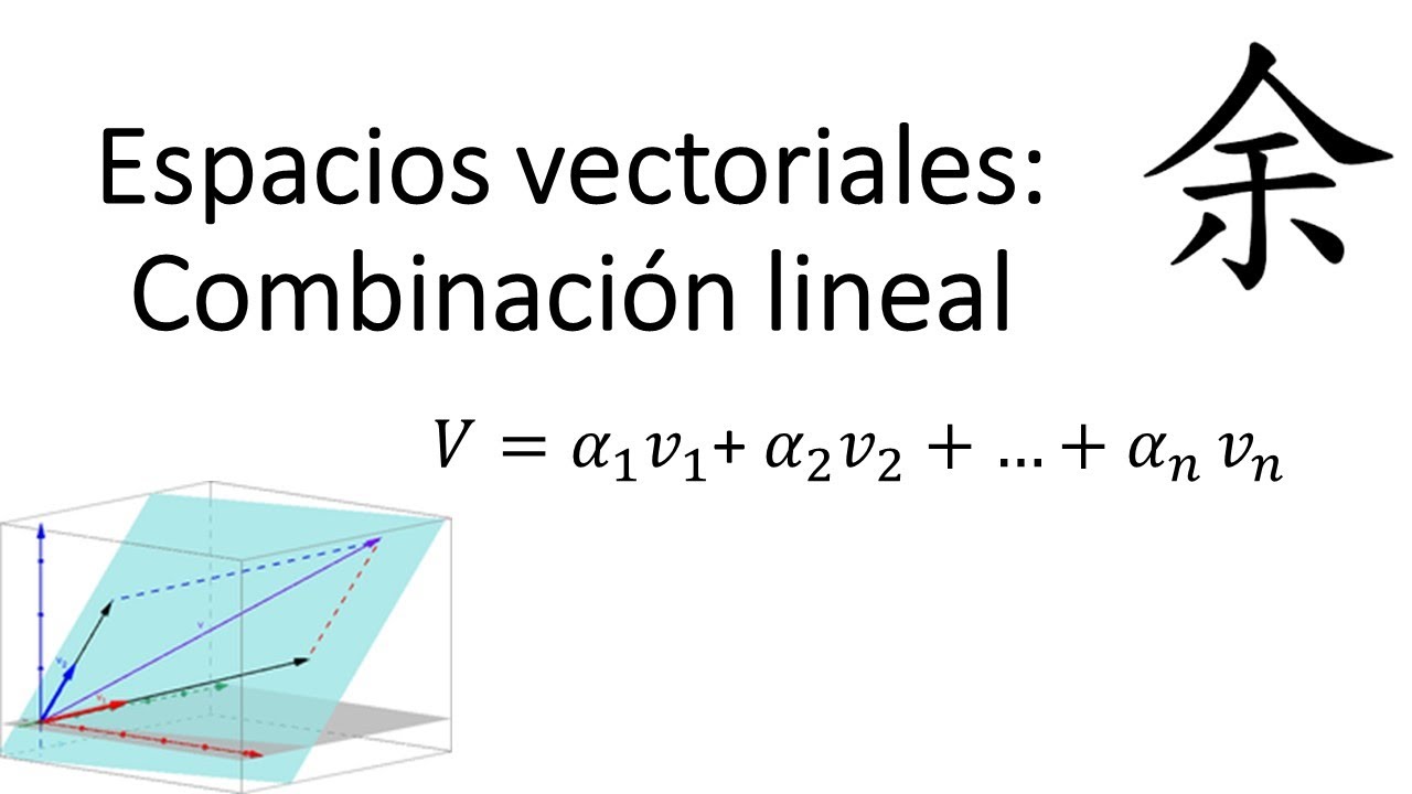 Espacios Vectoriales: Combinaciones lineales (con ejemplos) - YouTube