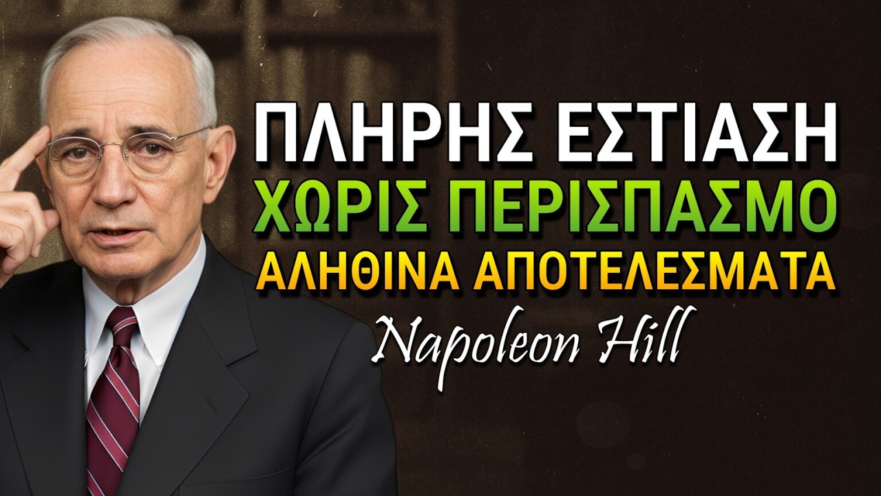 Μάθετε να διατηρείτε την προσοχή σας και να δημιουργείτε αποτελέσματα. (Napoleon Hill)