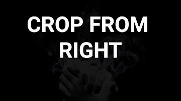 Crop from right shortcut key in VLC Player