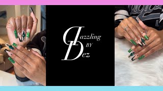 GEL X NAIL ART TUTORIAL: French, Gems, and Glitter