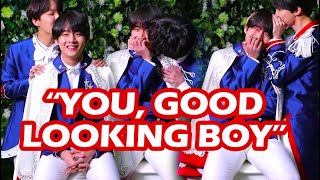 BTS telling Taehyung how Handsome he is, over ... and over again ...