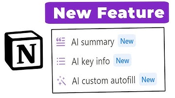 Notion Ai Database Properties (helpful new features)