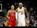 LeBron James vs Derrick Rose Superstars Duel 2010 Playoffs R1G2 - SICK 63 Pts, 16 Assists Combind!