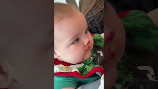 Reindeer Enzo!! giving food to Baby Enzo is getting messy when he puts his face in it haha