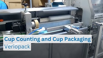 Cup Counting and Cup Packaging Machine, Vertical L Sealer, Veriopack
