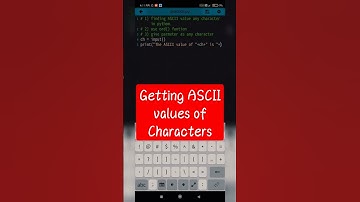 Find ASCII values for characters in python🐍