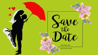 Save the date, Digital Wedding Invitation, Wedding digital card,  Digital Invitation, Wedding  cards