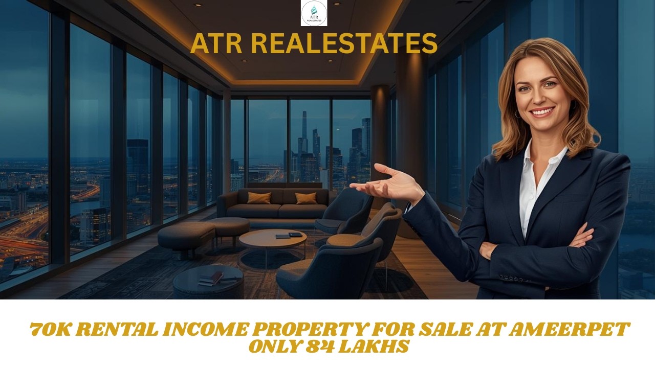 70,000 Rental income Commercial office space for sale Only 84 lakhs beside Ameerpet metro station