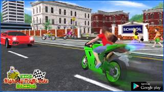 Kids School Highway Traffic Bike  Race screenshot 1