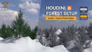 Houdini Forest Setup Tutorial | Scatter + Copy to Points Nodes