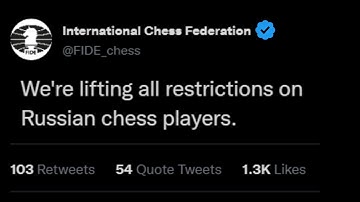FIDE Lifts Sanctions on Russian Chess Players