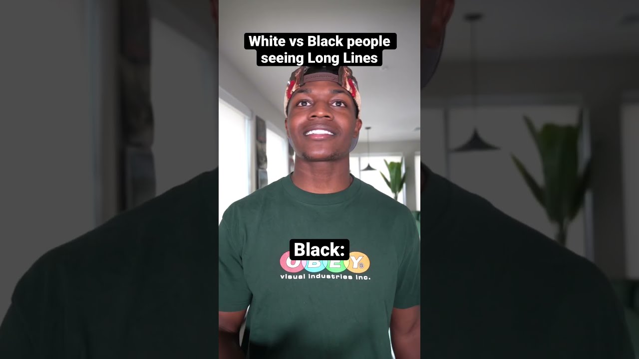 White Vs Black People Seeing Long Lines Shorts