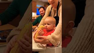 Baby Defends Dad in Angry Baby Talk🌽😭😂🥰#shorts#familyfun#cute#funny#babytalking#baby#newbaby