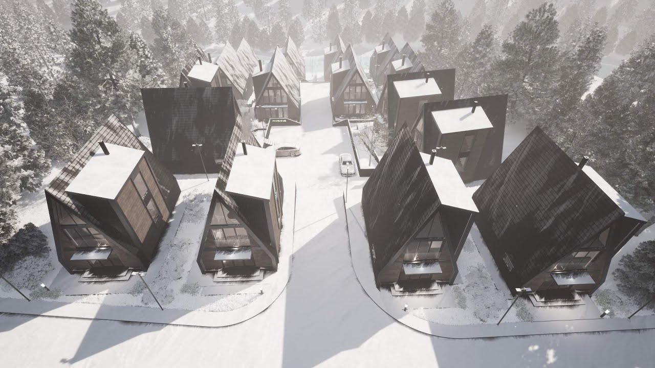 Contemporary Ethno Village Jablani - 3D Fantasy