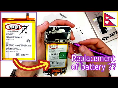 How to open OPPO mobile back cover ||OPPO A37f battery Replacement