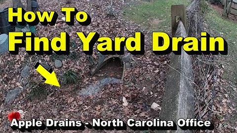 Comment trouver votre drain de jardin, votre descente pluviale ou votre drain français ? Nettoyag...
