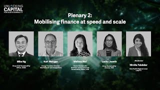 Unlocking capital for sustainability 2024 SG | Plenary 2
