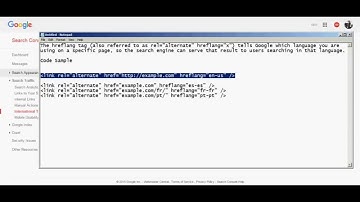 International Language targeting on google by href tags