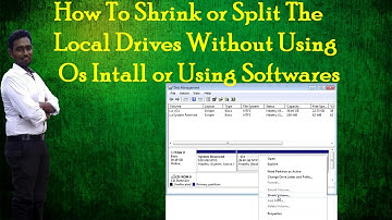 How to Shrink or Split the local drives without os install and using softwares