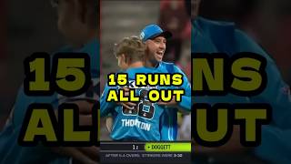 15 ALL OUT! 😱 Lowest Score in T20 History | Sydney Thunder vs Adelaide Strikers #Shorts #cricket