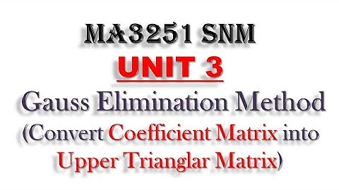 Numerical Methods | Gauss Elimination Method using calculator | MA3251 SNM | #snm | #NM | #AVM