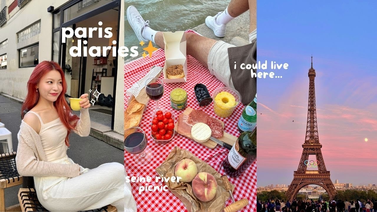 nessie in paris 🇫🇷 seine river picnic, weekend markets 🥐 best croissants, cafes, eiffel tower sunset