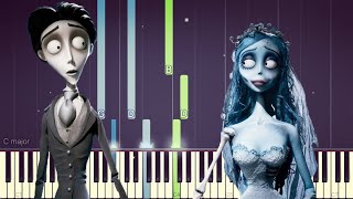 Tim Burton's Corpse Bride - 'The Piano Duet' - EASY Piano Tutorial