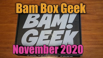Bam Box Geek November 2020 unboxing