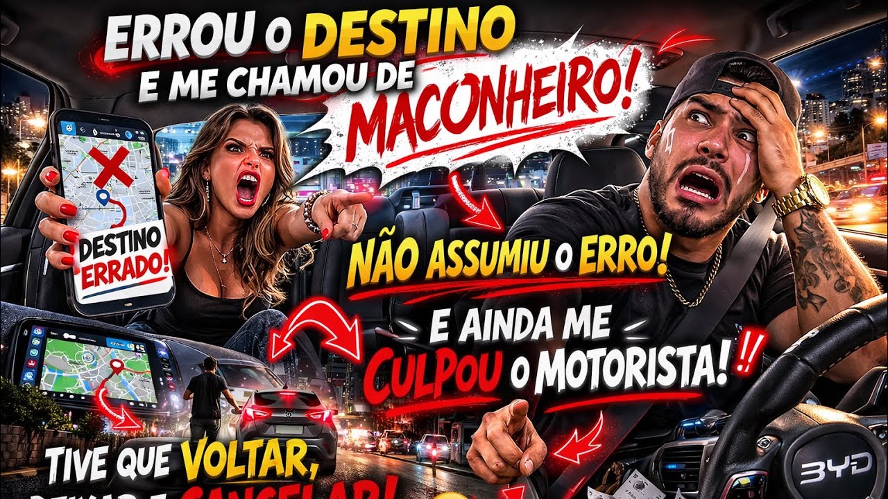 PASSAGEIRA COLOCOU O ENDEREÇO ERRADO, ME CHAMOU DE MACONHEIRO E AINDA QUIS ME CULPAR!!!😳🚗 