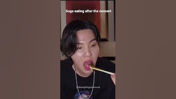 Suga weverse live na het concert 🍜😋 #suga #bts