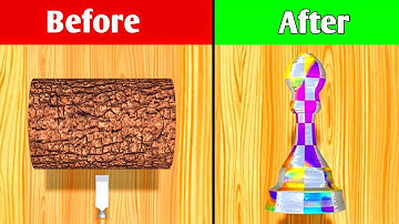 Wood Turning 3D | Made a chess piece | Android Gameplay