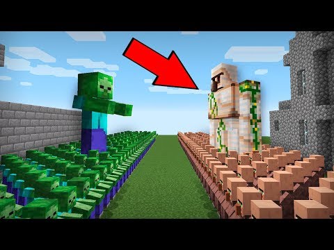 WHO WILL WIN THE BATTLE VILLAGER VS ZOMBIE IN MINECRAFT?