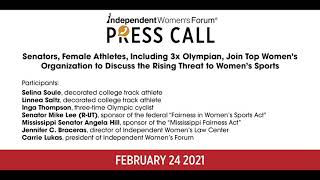 Press Call: Senators, female athletes, including 3x Olympian, on the rising threat to women's sports