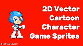 2D Vector Cartoon Gharacter Game Sprites
