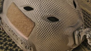 Airsoft How to: Spray Paint Snake Skin on a Helmet